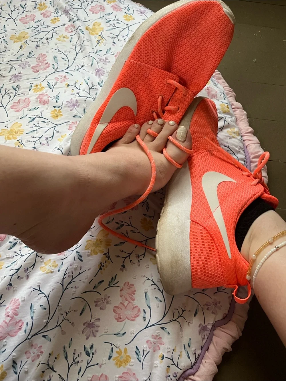 Well Worn Nike ‘Roshe One’ In Bright Coral